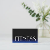Trendy Black Blue Fitness Sport Visitekaartje (Staand voorkant)