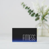 Trendy Black Blue Fitness Sport Visitekaartje (Staand voorkant)