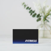 Trendy Black Blue Fitness Sport Visitekaartje (Staand voorkant)
