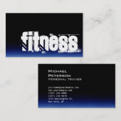 Trendy Black Blue Fitness Sport Visitekaartje (Voorkant / Achterkant)