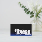 Trendy Black Blue Fitness Sport Visitekaartje (Staand voorkant)