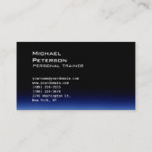 Trendy Black Blue Fitness Sport Visitekaartje (Achterkant)