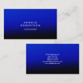 Trendy Black Blue Modern Stylish Visitekaartje (Voorkant / Achterkant)