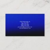 Trendy Black Blue Modern Stylish Visitekaartje (Achterkant)