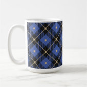 Trendy Black Blue Pset Pattern Koffiemok (Links)