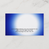 Trendy Black Blue White Light-Visitekaartje Visitekaartje (Achterkant)