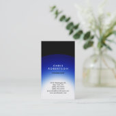Trendy Black Blue White Light-Visitekaartje Visitekaartje (Staand voorkant)