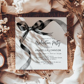 Trendy Black Bow Afstuderen Feestdagenkaart