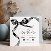 Trendy Black Bow Graduation Save The Date