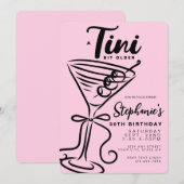 Trendy Black Bow Tini Bit Ouder 30ste Verjaardag Kaart (Voorkant / Achterkant)