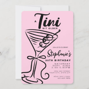 Trendy Black Bow Tini Bit Ouder 30ste Verjaardag Kaart