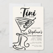 Trendy Black Bow Tini Bit Ouder 30ste Verjaardag Kaart (Voorkant)