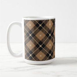 Trendy Black Brown Pset Pattern Koffiemok