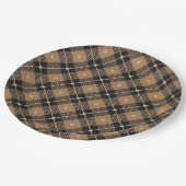Trendy Black Brown Pset Pattern Papieren Bordje (Gekanteld)