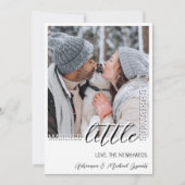 Trendy Black Calligraphy Married Little Christmas Feestdagenkaart (Voorkant)