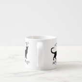 Trendy Black Cats Meow Script Espresso Kop (Achterkant)