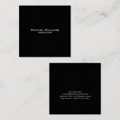 Trendy Black Checkered Modern Pattern Professional Vierkante Visitekaartje (Voorkant / Achterkant)