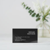 Trendy Black Consultant Visitekaartje (Staand voorkant)