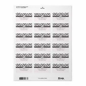 Trendy black damask diamant address label (Full Sheet)