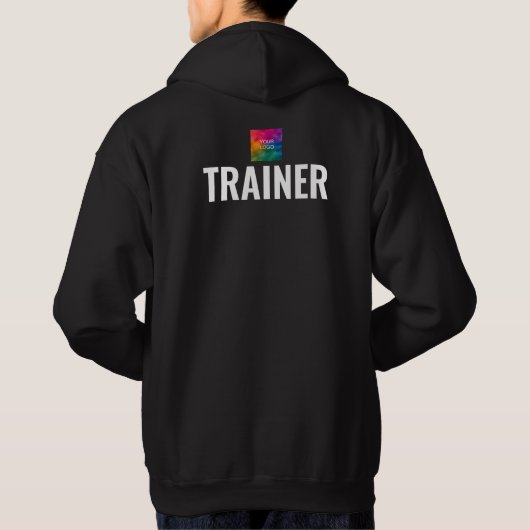 Trendy Black, dubbelzijdig afdrukken, Mannen train Hoodie (Achterkant)