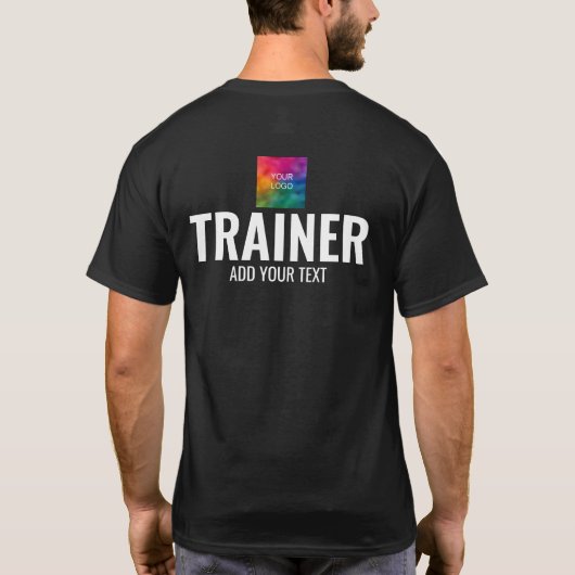 Trendy Black, dubbelzijdig afdrukken, Mannen train T-shirt (Achterkant)