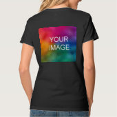 Trendy Black Elegant Moderne Sjabloon personaliser T-shirt (Achterkant)