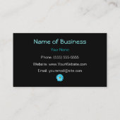 Trendy Black en Blauwgroen Zebra afdrukken met Dai Visitekaartje (Achterkant)