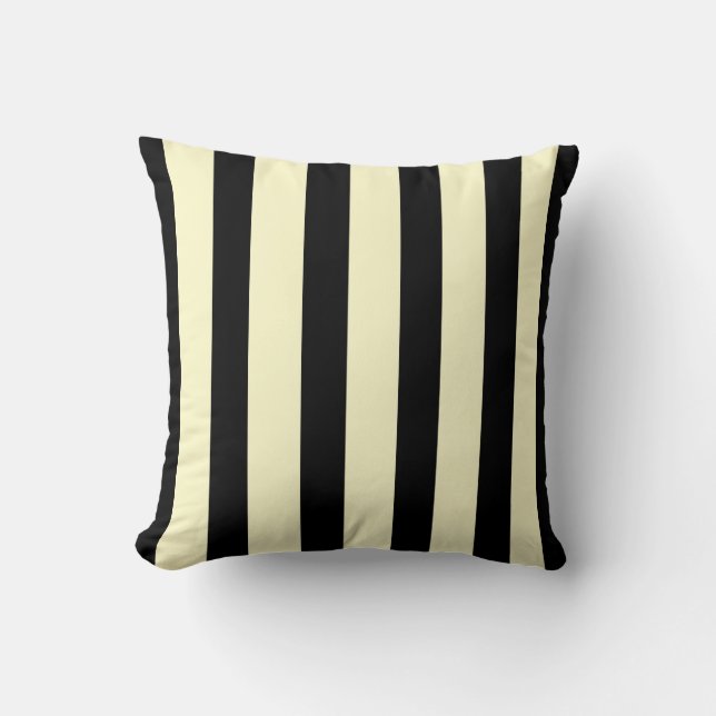Trendy Black en Cream >SquareThrow Pillow Kussen (Voorkant)