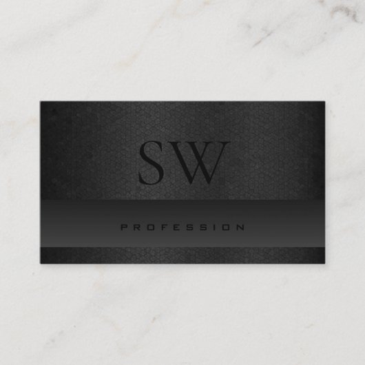 Trendy Black en Dark Grey Shimmery Snake Pattern Visitekaartje (Voorkant)