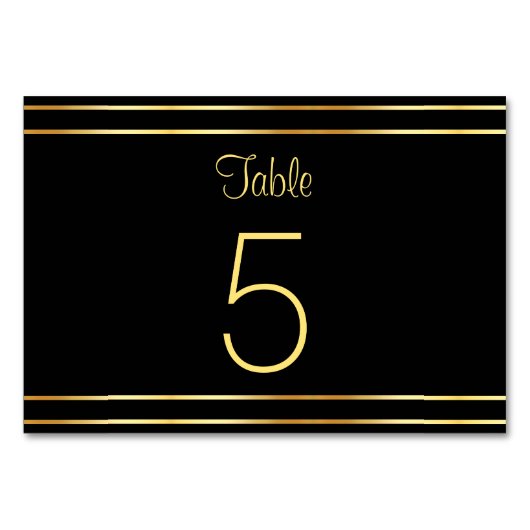 Trendy Black en Gold Modern Glamoureuze Sjabloon Kaart (Achterkant)