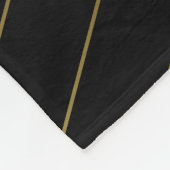 Trendy Black en Gold Striped Glamoureus Design Fleece Deken (Hoek)