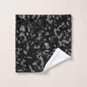 Trendy Black en Grey Camouflage Pattern Bad Handdoek (Wasdoekje)