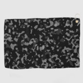 Trendy Black en Grey Camouflage Pattern Golfhanddoek (Horizontaal)