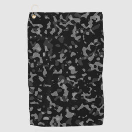 Trendy Black en Grey Camouflage Pattern Golfhanddoek