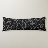 Trendy Black en Grey Camouflage Pattern Lichaamskussen (Voorkant)