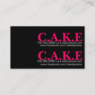 Trendy Black en hot roze cupcake visitekaartje