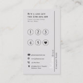 Trendy Black en Pink Loyalty Kaart Visitekaartje (Achterkant)