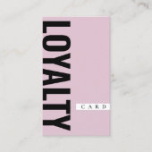 Trendy Black en Pink Loyalty Kaart Visitekaartje (Voorkant)