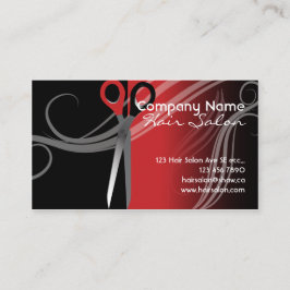 Trendy Black en red hair salon Visitekaartje