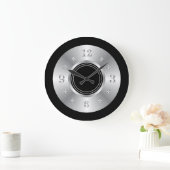 Trendy Black en Silver Grote Klok (Huis)