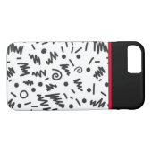 Trendy Black en White Case-Mate iPhone Case (Achterkant (Horizontaal))
