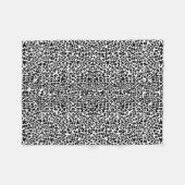 Trendy Black en White Leopard Print Animal Spots Fleece Deken (Voorkant (Horizontaal))