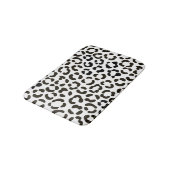 Trendy Black en White Leopard Print Pattern Badmat (Gekanteld)