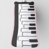 Trendy Black en White Piano Keys Golfheadcover (Draai 90)