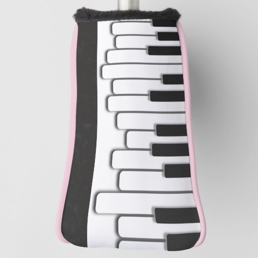 Trendy Black en White Piano Keys Golfheadcover (Draai 90)