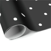 Trendy Black en White Polka Dots Cadeaupapier (Rol Hoek)