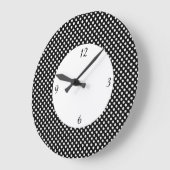 Trendy Black- en White polka-punten met cijfers Grote Klok (Hoek)