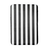 Trendy Black en White Wide Horizontal Stripes Badmat (Voorkant Verticaal)