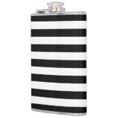 Trendy Black en White Wide Horizontal Stripes Heupfles (Links)