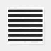 Trendy Black en White Wide Horizontal Stripes Servetten (Voorkant)